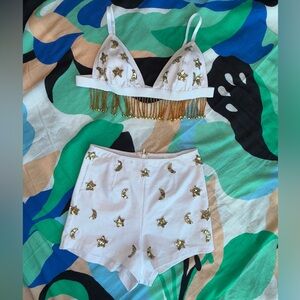 Sold out online! HER PONY Nevada Jingle Bra and Nevada Hot Pant Shorts